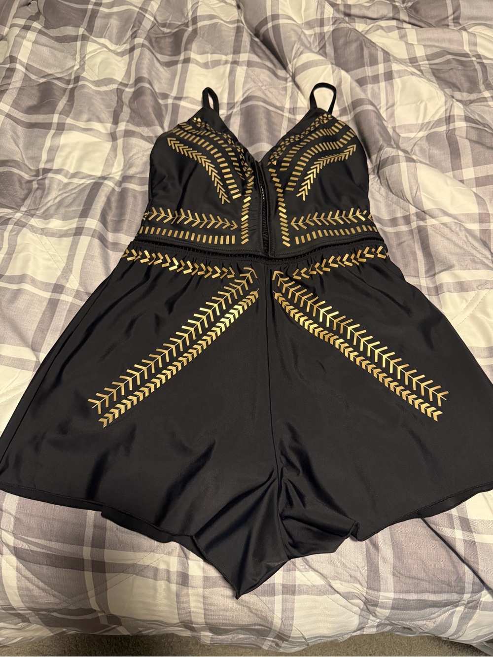 New Biliblond black/gold overall swimsuit size L